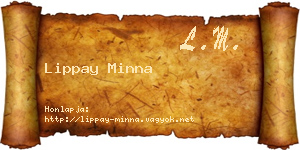 Lippay Minna névjegykártya